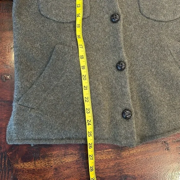 NakedCashmere Women’s Cashmere Cardigan Sweater Shacket Olive Green Heather XS - Picture 14 of 14